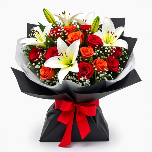 Vibrant Rose & Lily